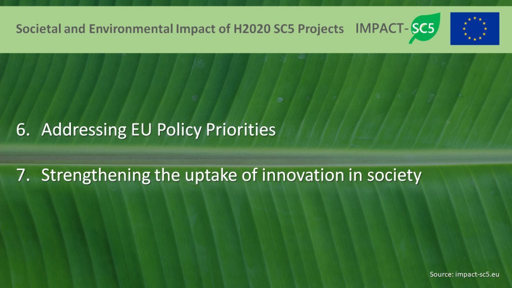 Societal and Environmental Impact of H2020 SC5 Projects